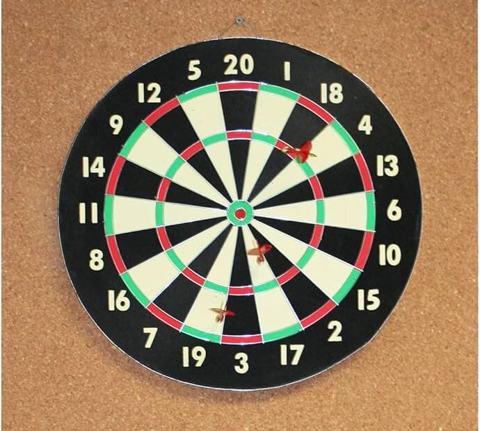 What Material is behind a Dart Board?